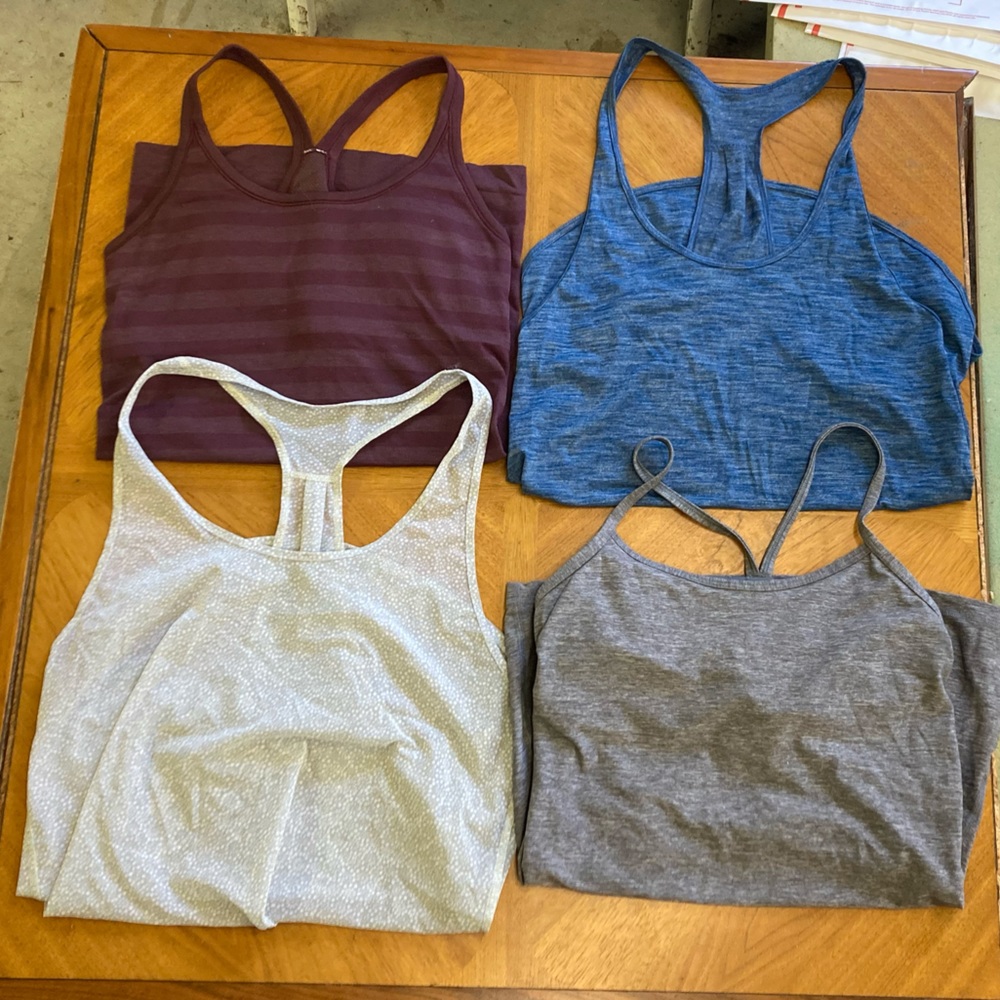 Bundle of 4 Lululemon Tank Tops- size 6